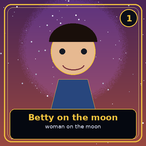 Betty on the moon