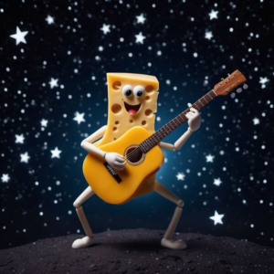 Space cheese guitarist