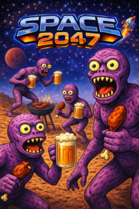 Space 2047 featuring the flesh eating aliens from Maam