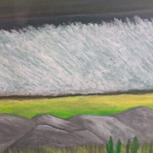 Beach acrylic painting