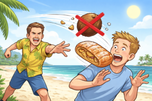 Please throw coconuts wisely!